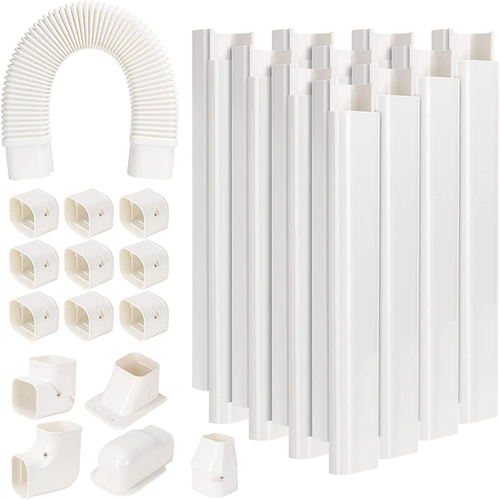 3" W 16.1 Ft Line Set Cover Kit for Mini Split Air Conditioner