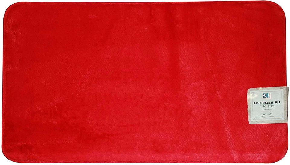 Alfombra de baño suave de piel de conejo sintética alfombra antideslizante alfombras de baño decoración del hogar 5 colores Foto 2 de 4