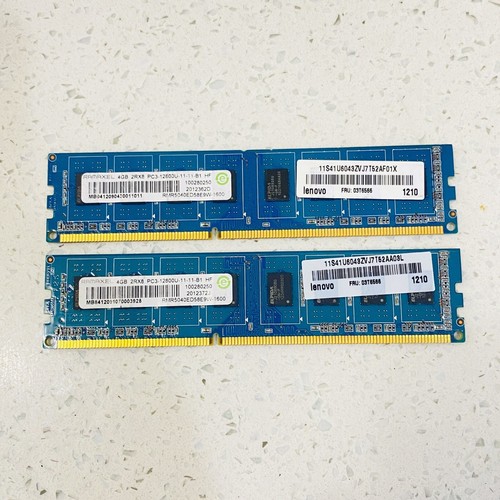 Ramaxel (2x4GB) 8GB RMR5040ED58E9W-1600 2RX8 PC3-12800U Desktop Memory