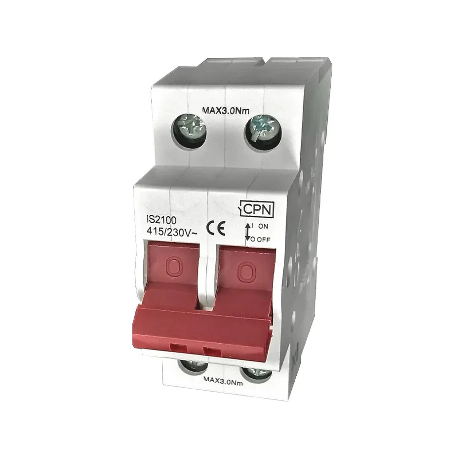 NEW - CPN IS2100 100 Amp Double Pole Main Switch