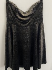 Free People Womens Strapless Glitter Mini Dress Small Petite Party Date Night