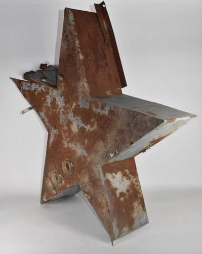 Antique Neon Star Sign Can Rare Advertising Project Lone Texas Old Vintage Rusty