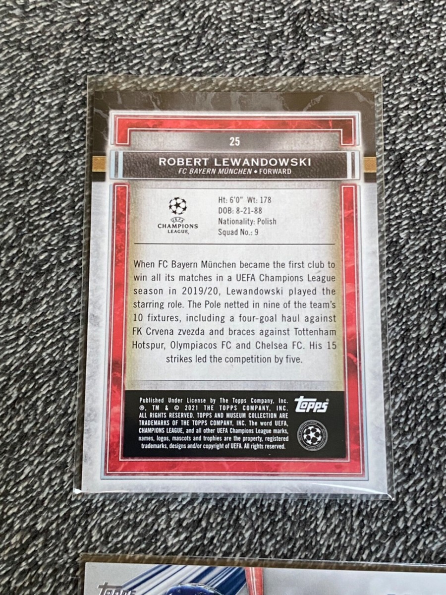 【希少】Topps Bayern バイエルン レバンドフスキ ジャージナンバー 2021-22 Topps UEFA Base #108 ROBERT LEWANDOWSKI FC Bayern