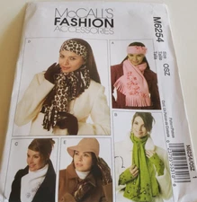 McCalls 6254 - DIY Fleece Gloves, Hats, Scarves & Headbands To Sew To Keep Warm