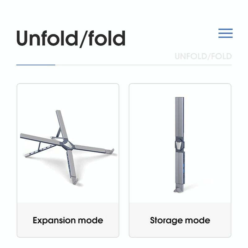 5in1 Laptop Docking Station Stand Increased Folding Heat Dissipation