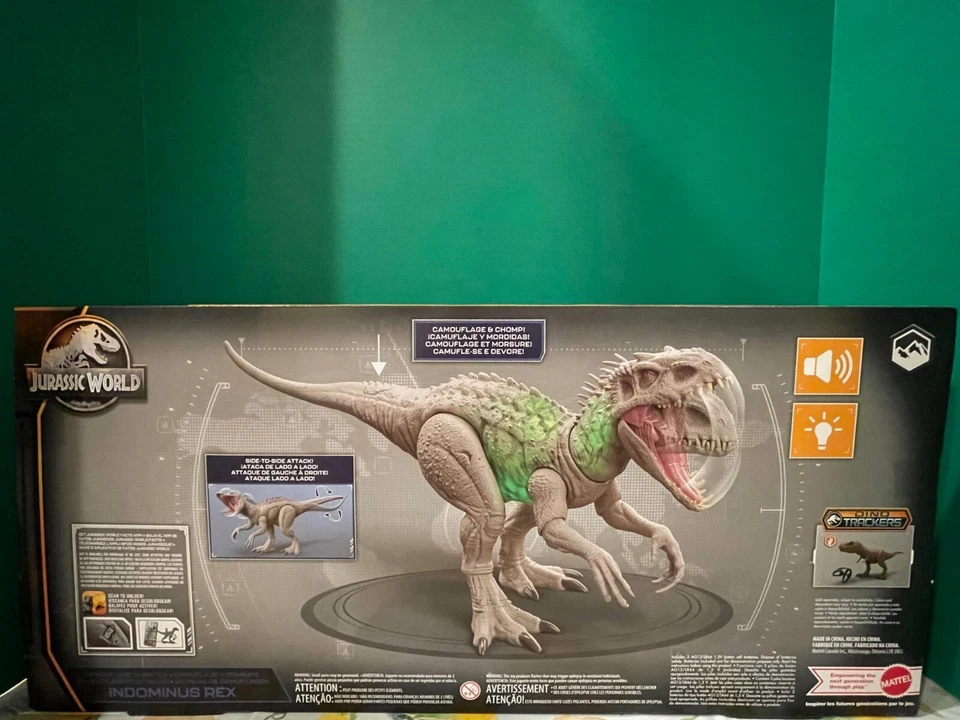 NUEVO Juguete Dinosaurio Camuflaje 'N Batalla Juguetes Jurassic World, Figura Indominus Rex Foto 2 de 4