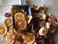 Dried Orange/Apple Slices Bowl Fillers Primitive Jar Apples Farmhouse 12pc/18pc