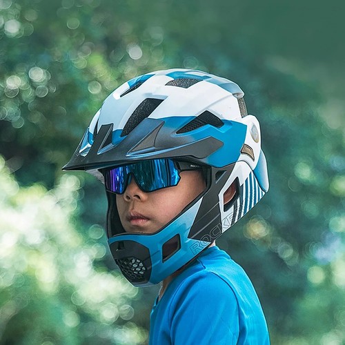 Rockbros Lunettes de cyclisme polarisées pour enfants de 8 à 14 ans noir/bleu - Imagen 2 de 2