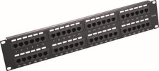 Cat5e 48 Port Patch Panel W/ 2U Hinged Wall Bracket USA Seller