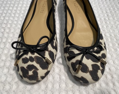 TALBOTS Olympia Leopard Print Ballet Ballerina Flats - Leopard Print 7.5 - Picture 2 of 10