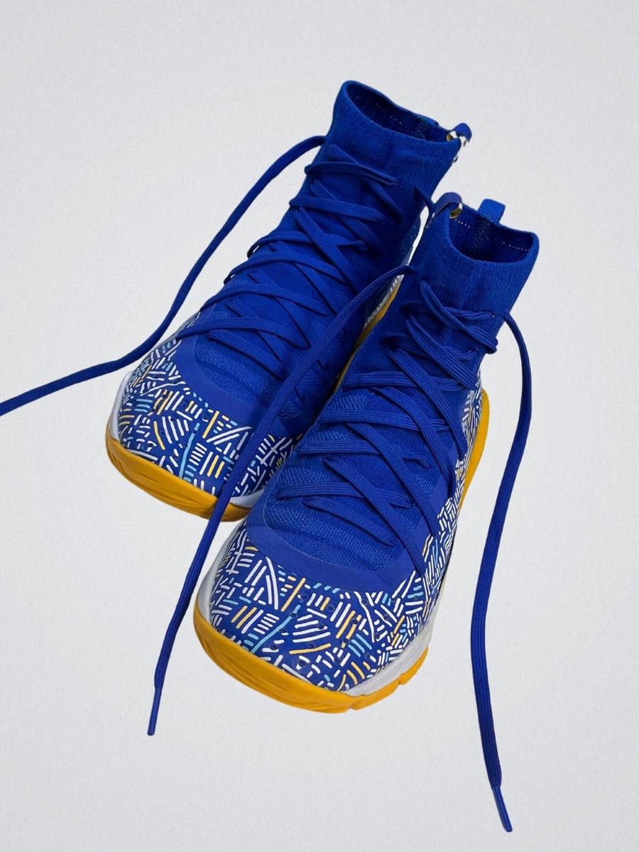 バスケットボール UNDER ARMOUR - UNDER ARMOUR CURRY 4 MID KIDS 23.5 キッズ】アンダーアーマー カリー4 ブルー Under Armour Curry 4