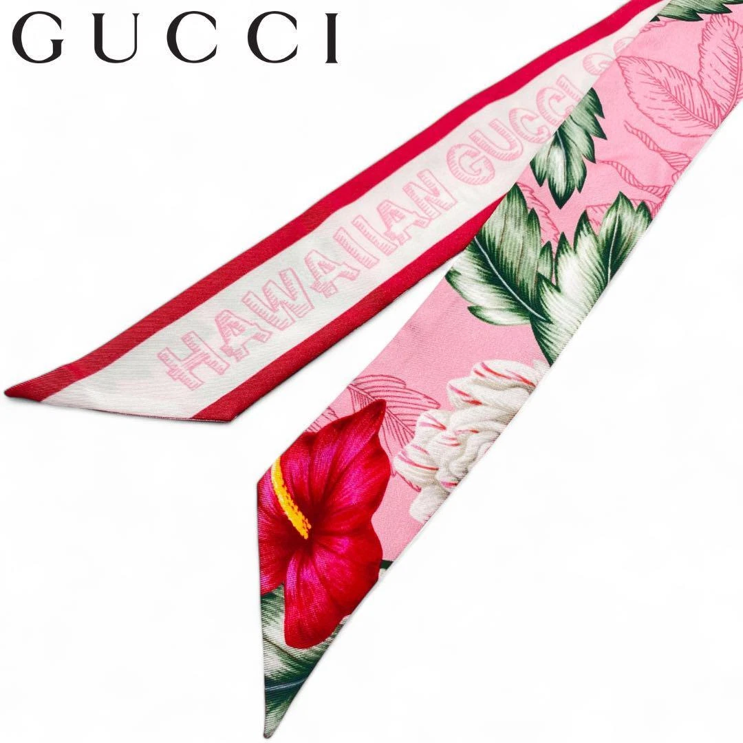 Écharpe mode femme hawaïenne GUCCI Hibiscus Soul authentique du Japon