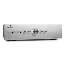 SUPER AUNA AV2-CD708 S AUDIO HIFI STEREO AMPLIFICATORE FINALE ARGENTO