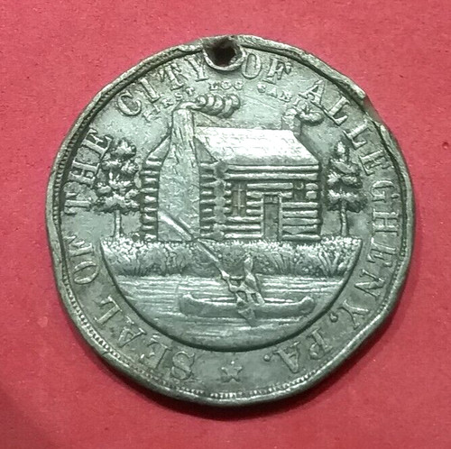 (pgasteelers1) Allegheny City, PA. 1890 Semi-Centennial Medal / SCD HK#617c R-6