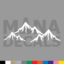 Mountain Range Vinyl Die Cut Decal Sticker - Scenery Hiking Travel Landscape