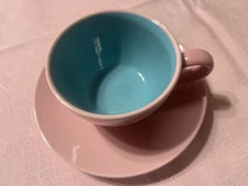 NEW* Lindt-Stymeist Colorways Pink/Turquoise CUP AND SAUCER