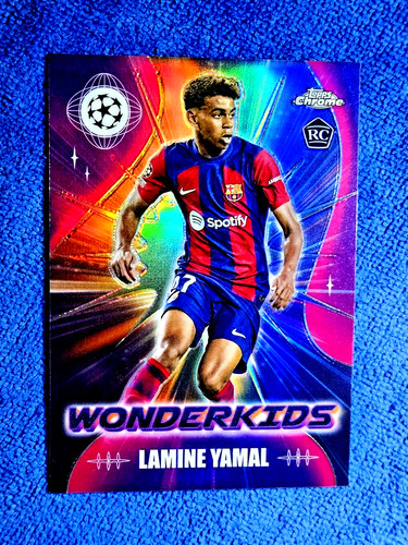2023-24 Topps Chrome UEFA Lamine Yamal RC Rookie Refractor Wonderkids #WK-3 MINT