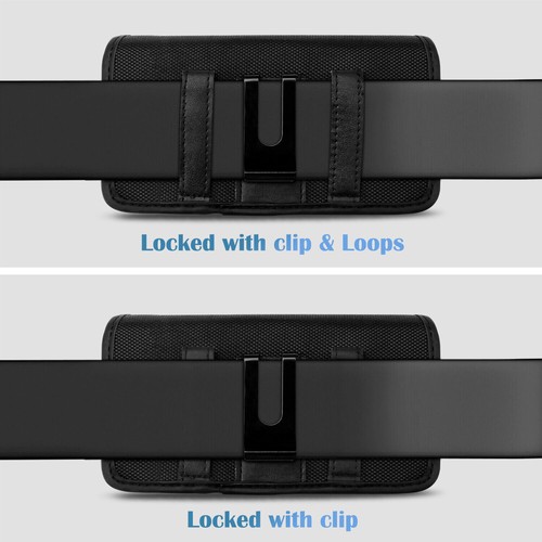 Cell Phone Pouch Case Holster Horizontal Wallet Cover with Belt Clip &Loop USA - Picture 6 of 23