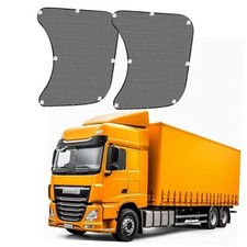 2Pcs Semi Truck Side Window Sun Shades with Suction Cups, UV Protection Semi