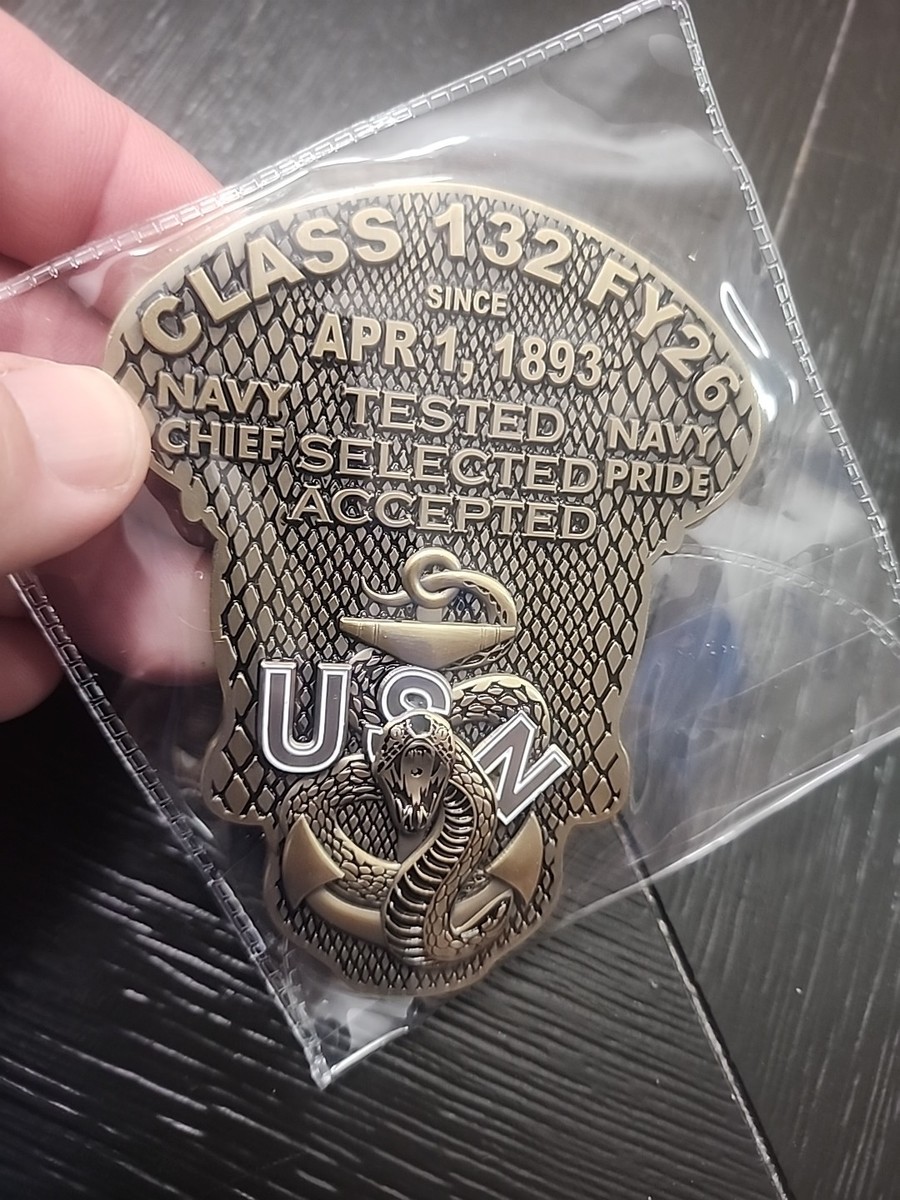 USN Class 132 FY 26 Sugar Skull Heritage Challenge Coin New In