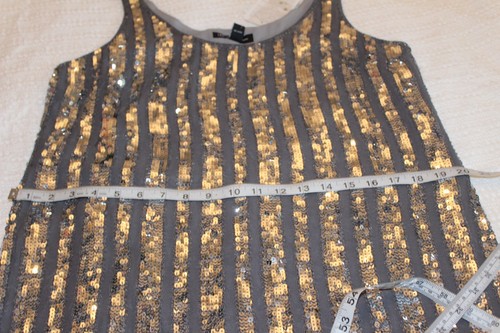 Womens NWT silk and sequin Party Dress Size 14 by INC - Picture 9 of 9