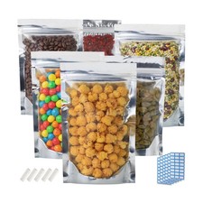 Circloophs 600 Pack Mylar Food Storage Bags - Large Resealable