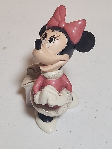 Rara statuina Lenox Disney Natale MINNIE CON REGALO DI NATALE - Foto 2 di 6