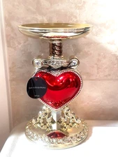 Bath & Body Works Evil Queen Pierced Heart Pedestal Disney 3-Wick Candle Holder