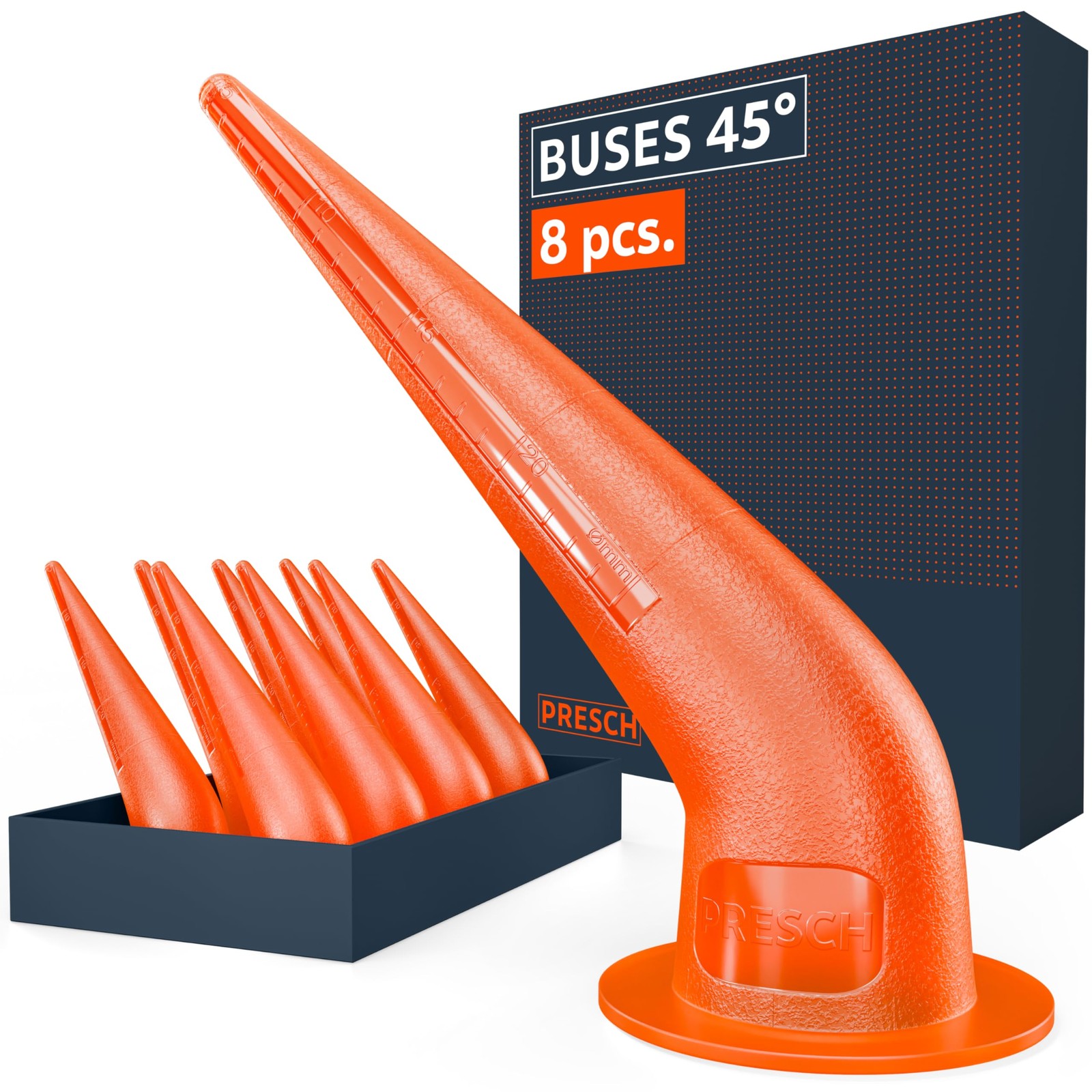 Embout cartouche silicone 45 degrés gradué pour un lissage d'angle parfait