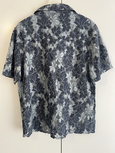 Wax London Kurzarm Hemd Gr. Medium Blumen Spitze Sommer Hawaiihemd NEU - Bild 8 von 13