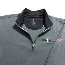 NWOT Fairway & Greene Pullover Mens XL Gray Trump Winery Golf 1/4 Zip F&G Tech