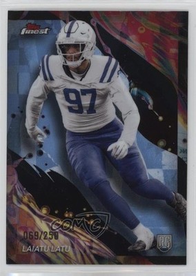 2024 Topps Finest Uncommon Sky Blue Refractor 69/250 Laiatu Latu Rookie RC 9et