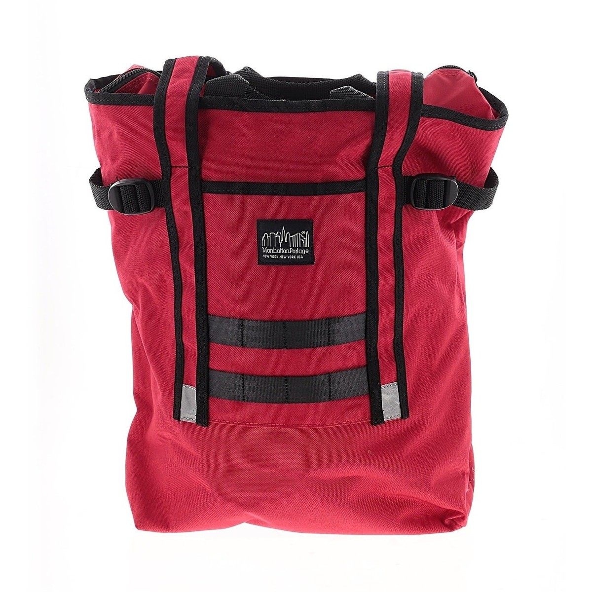 Manhattan Portage Chrystie Backpack Red Cordura Brand Fabric 