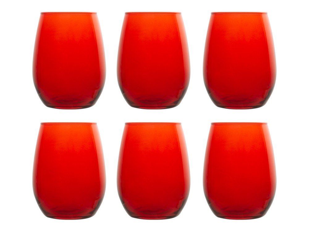Pasabahce Set Of 6 Amber Glass Glasses 35 Cl