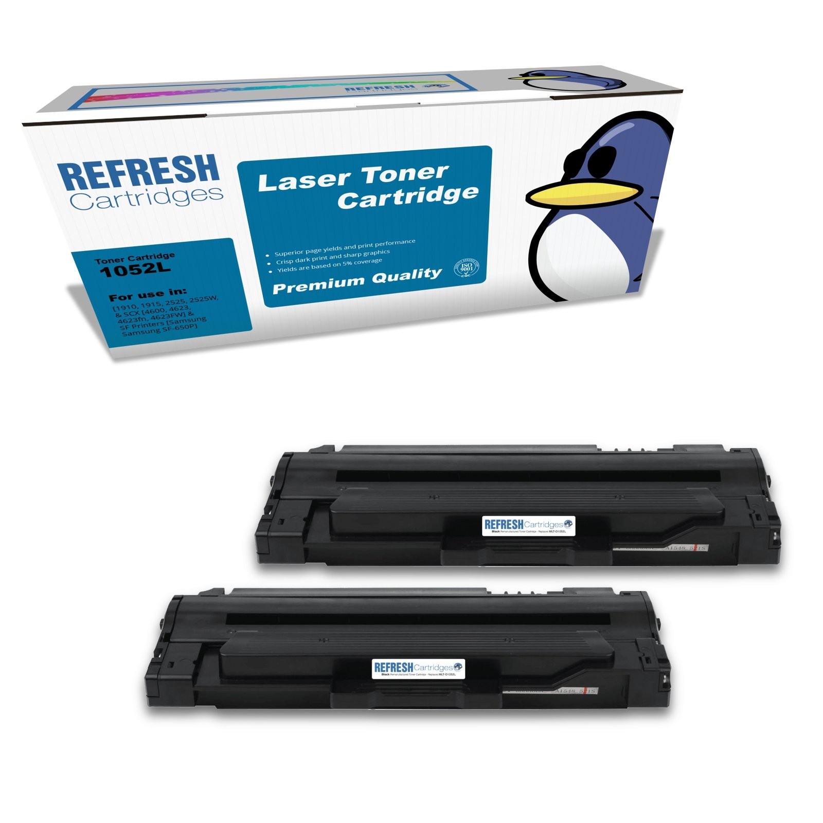 Refresh Cartridges Black 1052L Toner Twin Pack Compatible With Samsung Printers