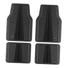 Car Floor Mats, Heavy Duty Floor Mats for Cars, 4 Piece All-Weather Black