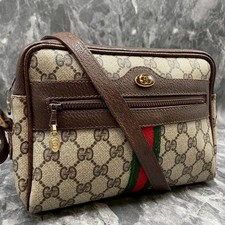 Borsa a tracolla Gucci 78.02.3452 GG linea Sherry marrone beige logo in...