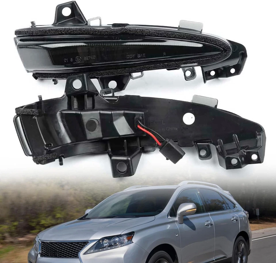 Luz de señal de giro de lámpara de espejo lateral LED secuencial para Lexus RX450H RX350 2009-15 Foto 2 de 4