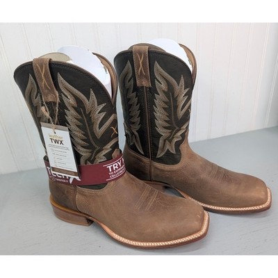 Twisted Men's Buff Tan Burnt Olive Square Toe Boots Western Cowboy 11D MXTL002