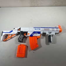 Nerf Retaliator Complete  Magazine accessories  White Edition tested works 