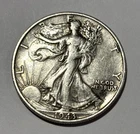 1943-P Walking Liberty Half Dollar - Average Circulated Condition .36169 oz ASW