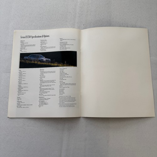 Lexus ES250 Car Sales Brochure Catalog Advertising Canadian Lexus ES 250 Vintage - Picture 9 of 9