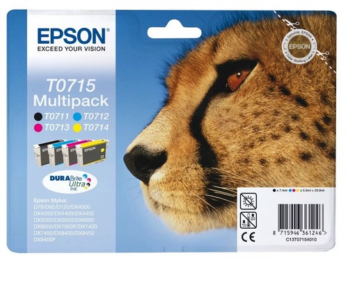 Genuine Original Epson T0715 Ink Cartridges Multipack - 第 1/1 張圖片