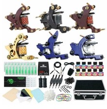 DragonHawk Complete Tattoo Kit 6Pcs Tattoo Machines Inks Power Supply
