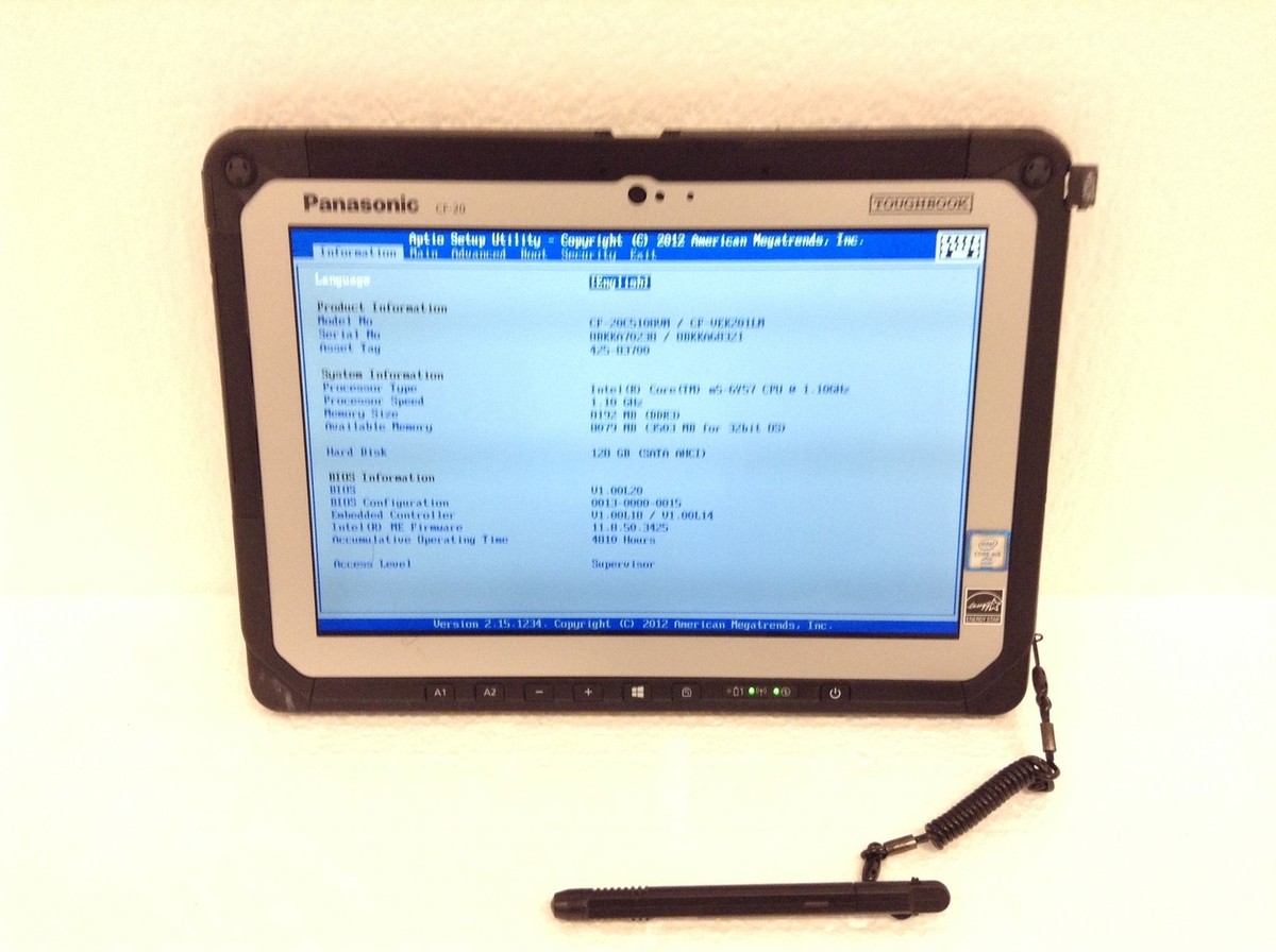 本州玄関前★20年製★Panasonic 5kg 【NA-F50B14】FLOV Panasonic Toughbook CF-20 MK1 Tablet 10.1