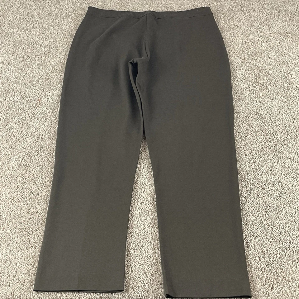 Pantalones Soft Surroundings Mujer 1X Tiro Alto Marrón Oficina Minimalista Elastizados AA20 Foto 3 de 4