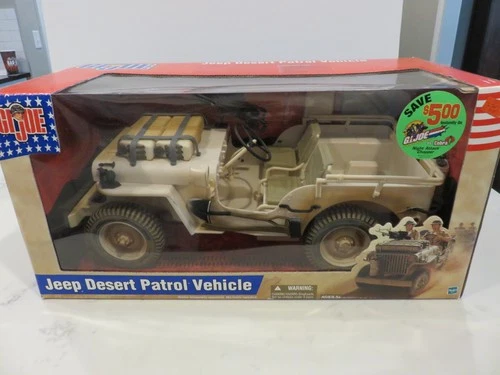 Hasbro 2001 GI Joe Jeep Desert Patrol Vehicle with Original Box