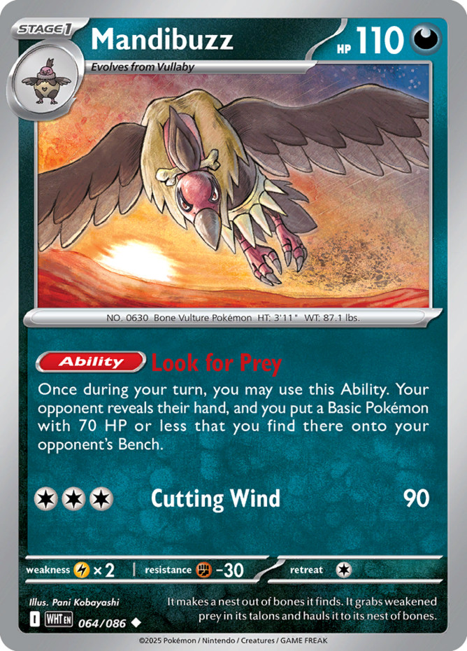 Mandibuzz - 064/086 - Uncommon - Near Mint - Scarlet & Violet - White Flare