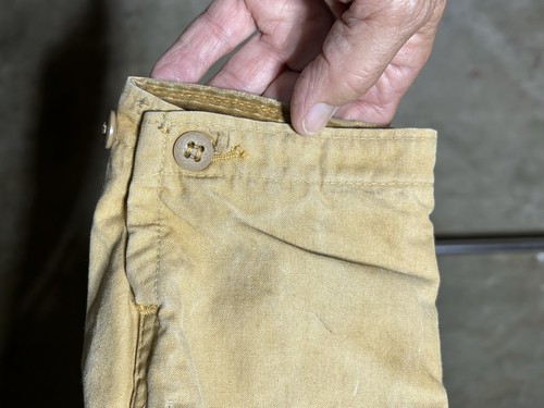 VTG 50-60s JC Higgins Sears Tan Canvas Hunting Chore Jacket Medium Corduroy - Picture 4 of 22