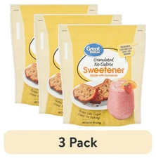 (3 pack) Great Value Granulated No Calorie Sweetener, 9.7 oz
